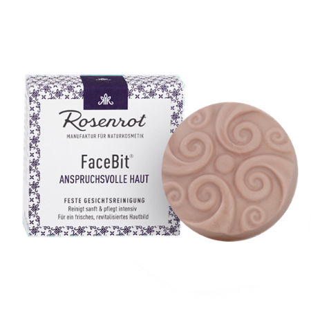 Rosenrot FaceBit® - Anspruchsvolle Haut - 50g - festes Waschgel Gesichtsreinigung
